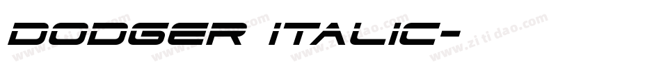 Dodger Italic字体转换